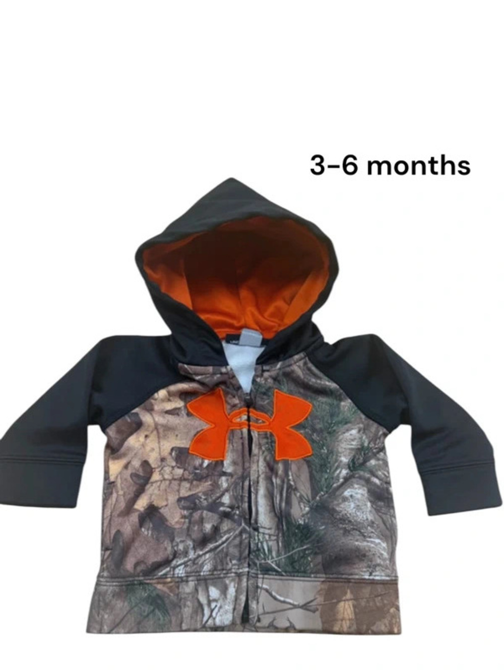 Under Armour Infant hunting camo zipper hoodie jacket 3-6 months